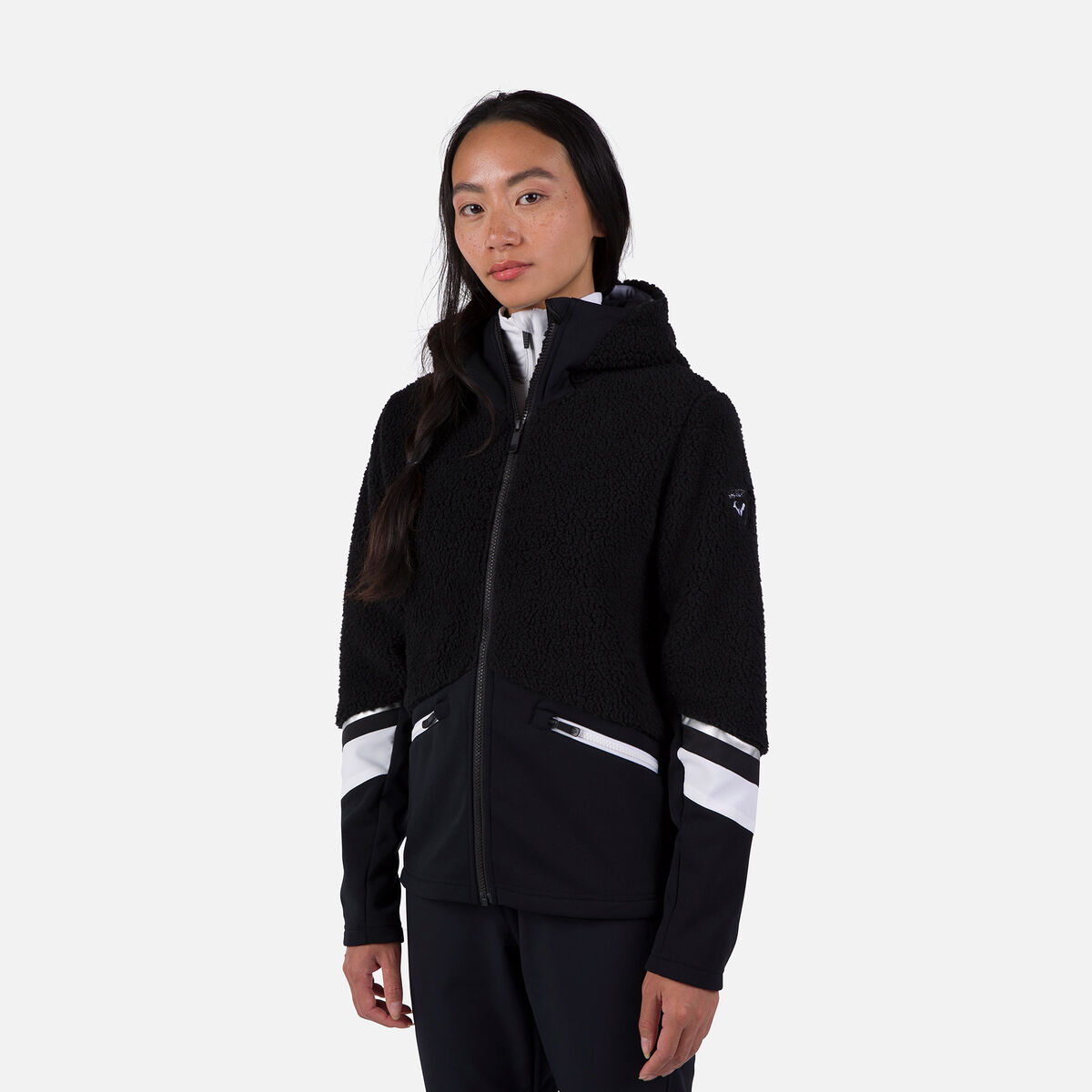 Rossignol Veste en polaire zippée à capuche femme Wispile Black