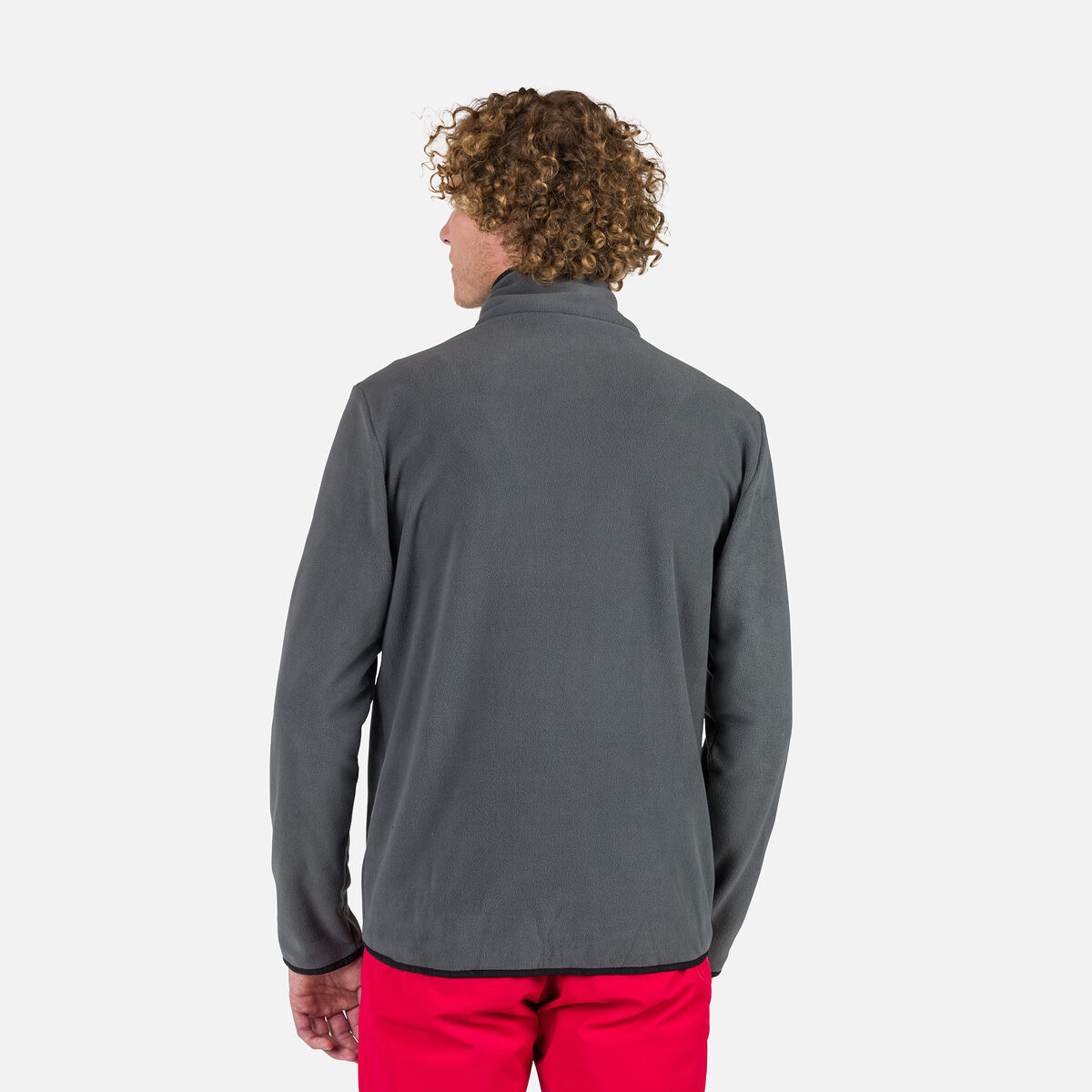 Rossignol Maglia in pile con mezza zip uomo Strawpile Grey