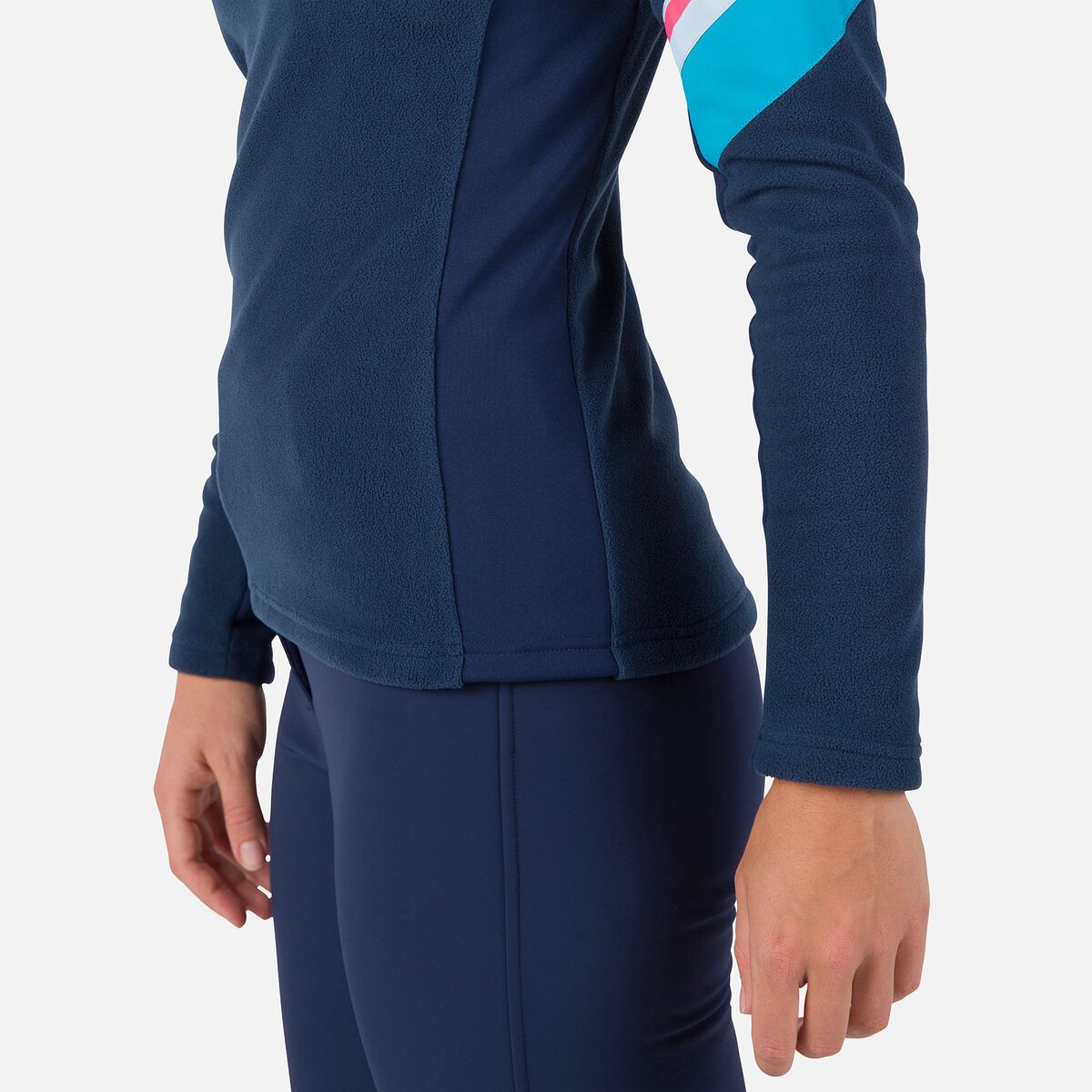 Rossignol Damen-Fleeceoberteil mit halblangem Reißverschluss Strawpile blue