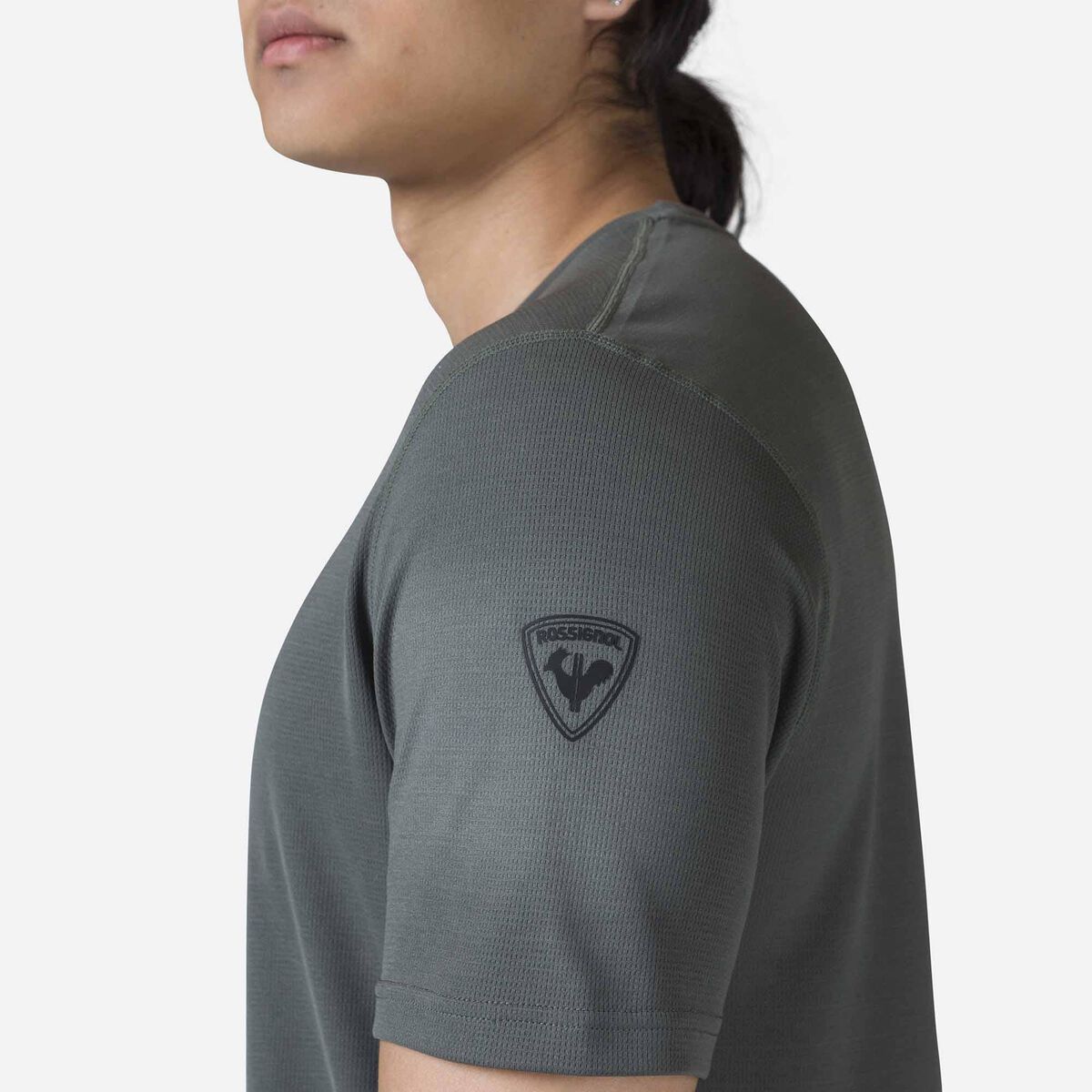 Rossignol Einfarbiges Wander-T-Shirt für Herren grey