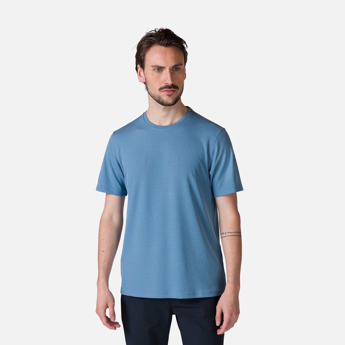 Rossignol Einfarbiges Wander-T-Shirt für Herren Blue