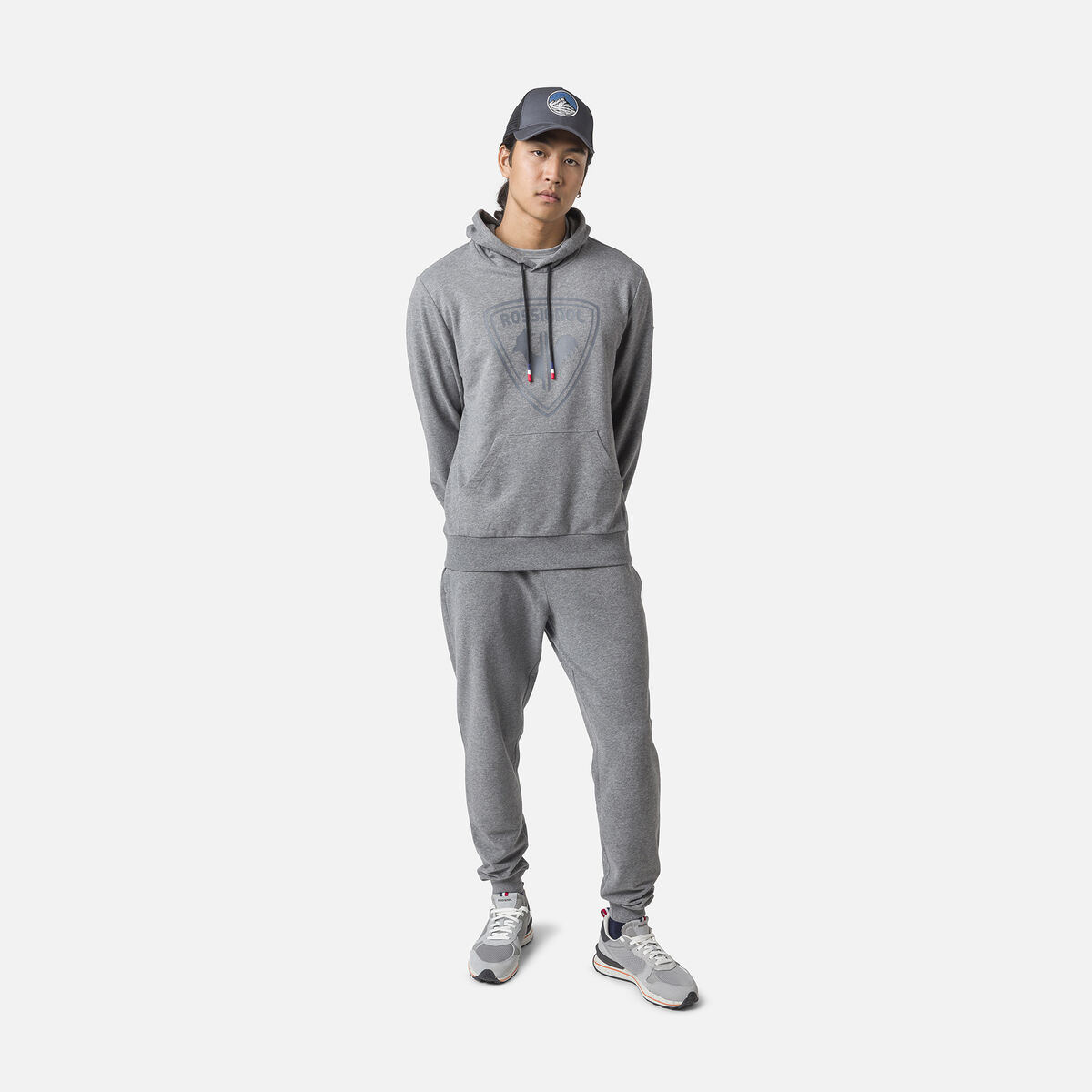 Rossignol Men's hooded logo fleece sweatshirt Grey