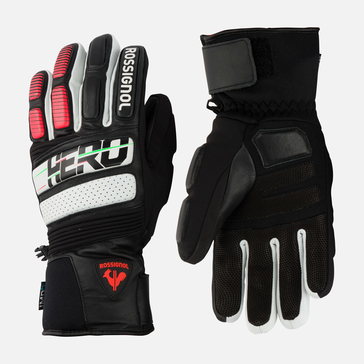 Rossignol Men's Hero Expert Leather IMP'R Waterproof Ski Gloves Black