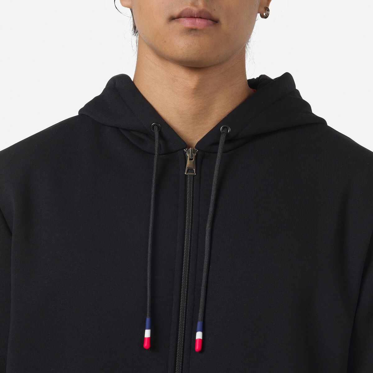 Rossignol Sweat en coton à capuche zippé Logo Homme black