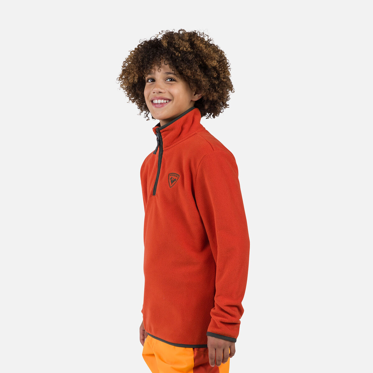 Rossignol Pile bambino con mezza zip Strawpile Brown