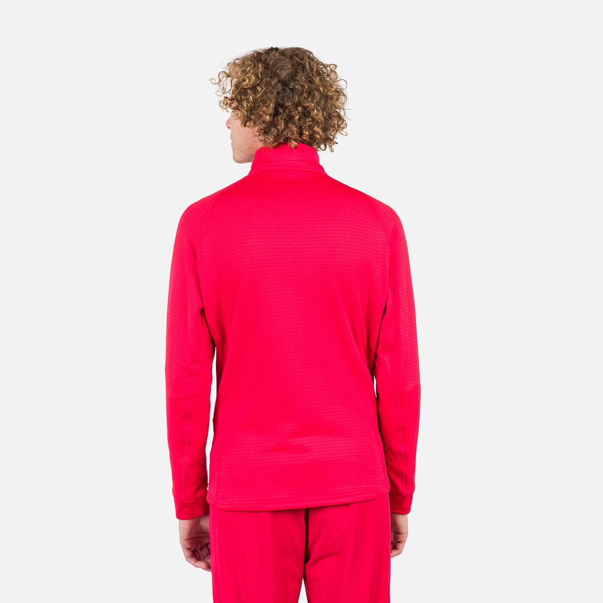 Rossignol Giacca in pile uomo con zip integrale Blackside Red