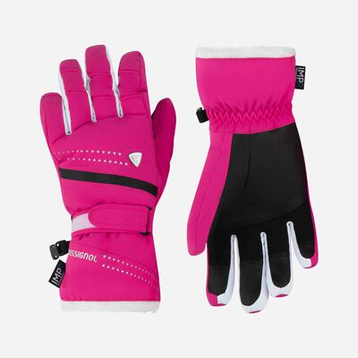 Rossignol Women's Nova waterproof ski gloves pinkpurple