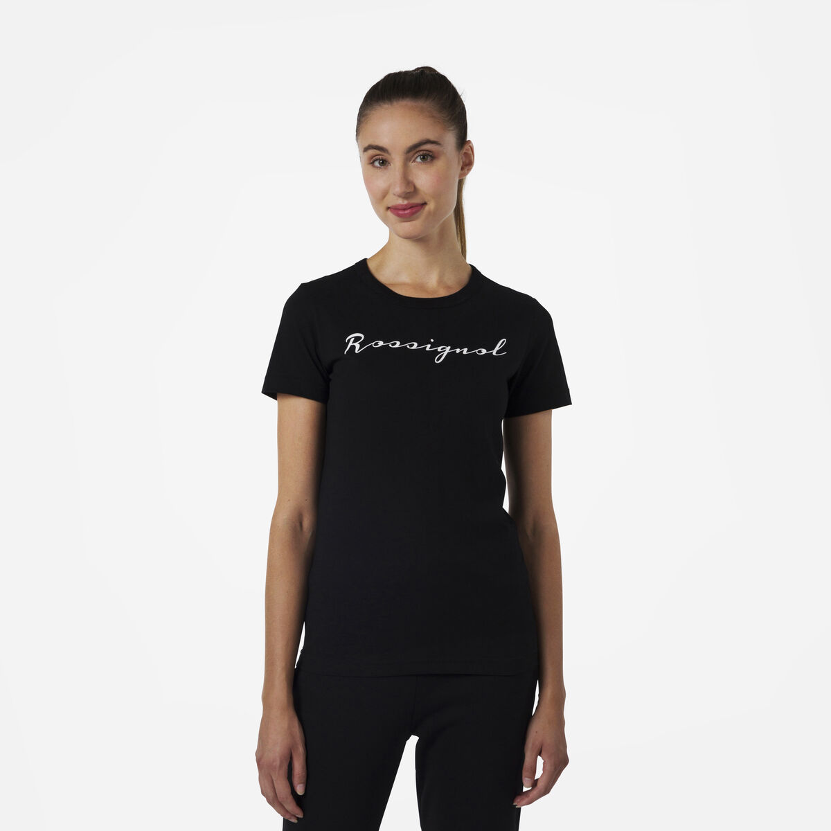 Rossignol Logo Damen-T-Shirt Black
