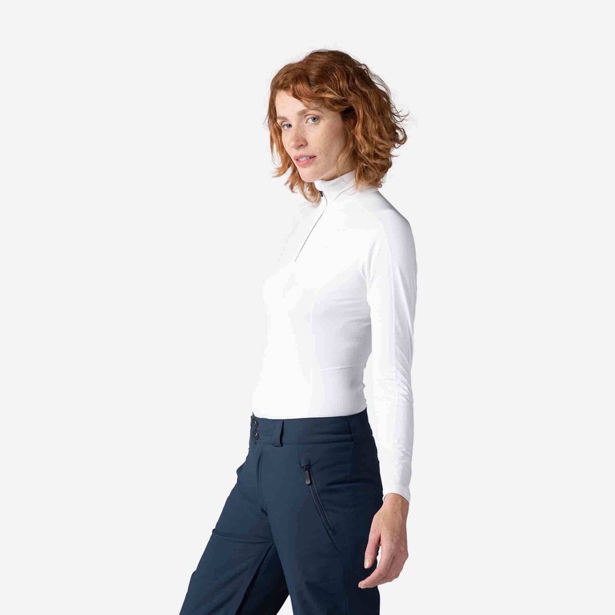 Rossignol Camiseta interior con media cremallera Classique para mujer White