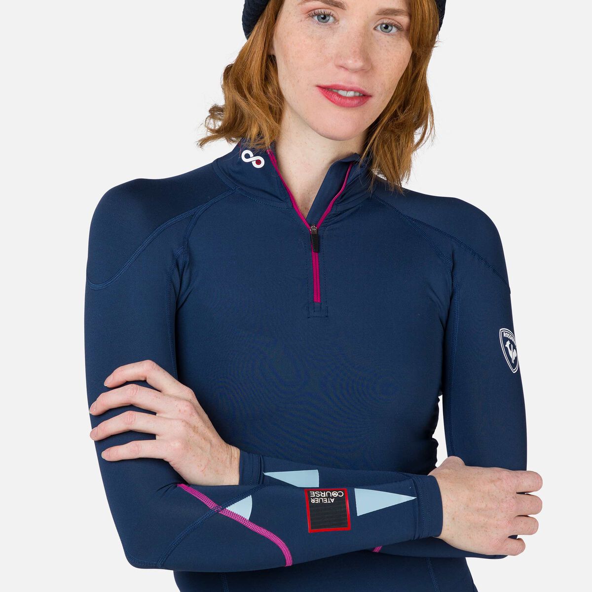 Rossignol W Infini Compression Race Top Dark Navy Women's base  layer/thermal tops : Snowleader