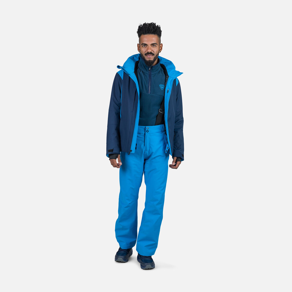 Rossignol Haut en polaire à demi-zip homme Strawpile Blue