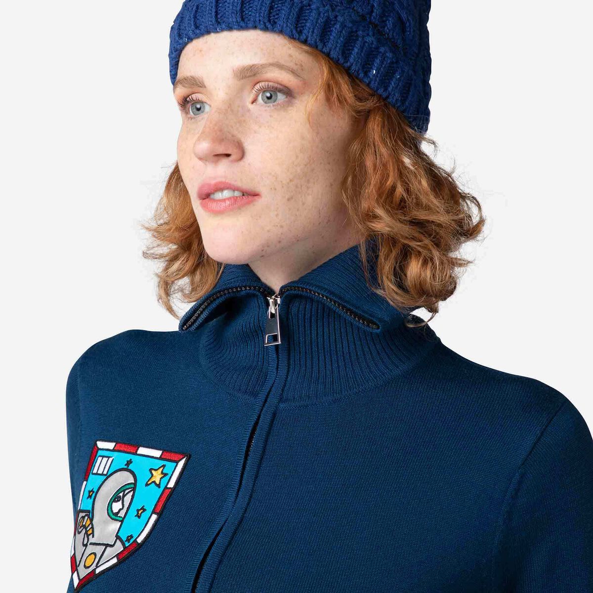 Rossignol Women's JCC Galina Full Zip Knit Top blue