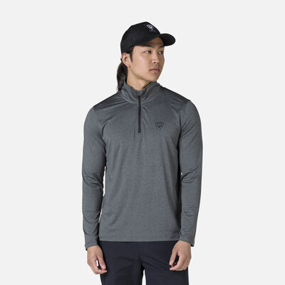 Rossignol T-shirt uomo sportiva con mezza zip grey