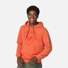 Rossignol Men's hooded logo cotton sweatshirt Flame Orange