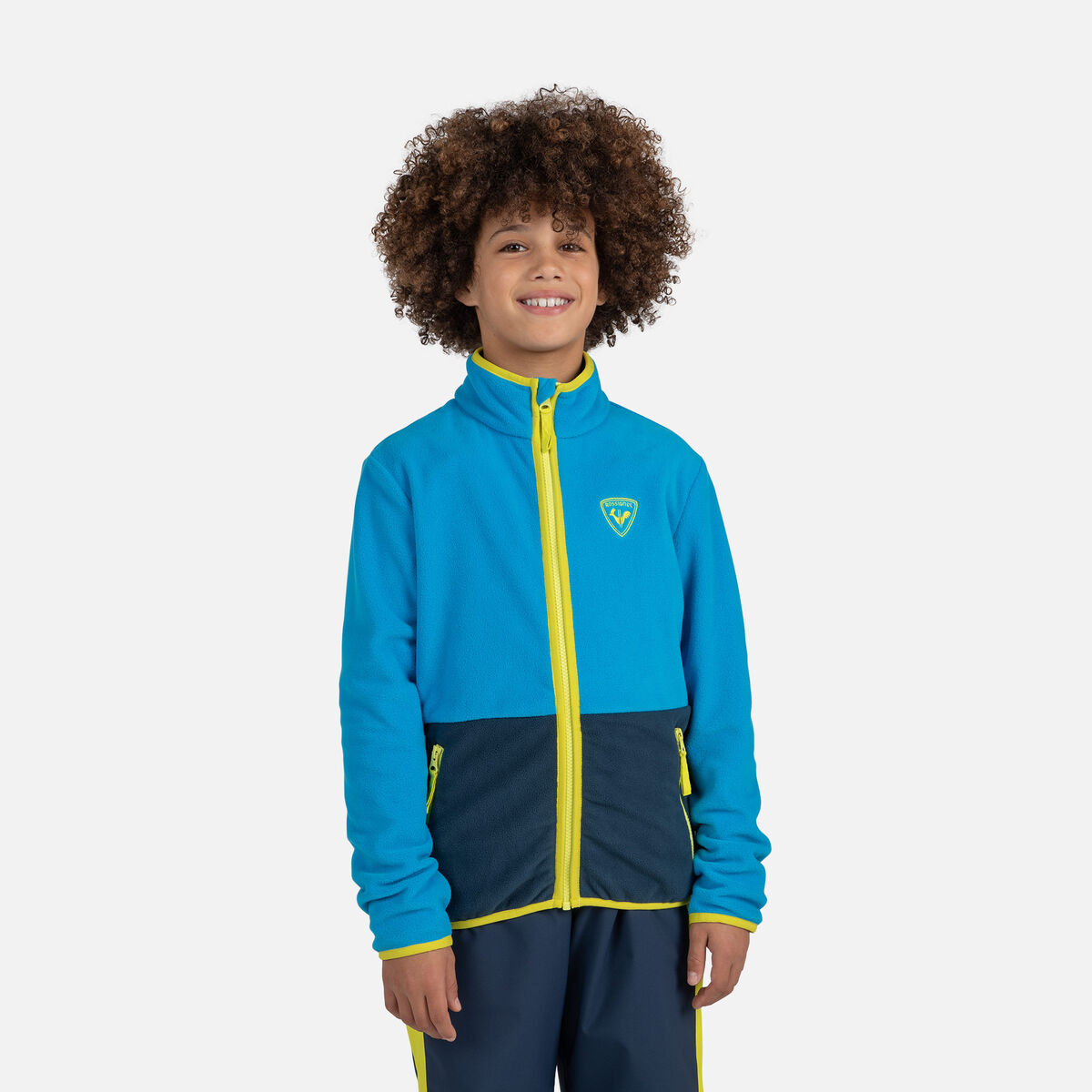 Rossignol Junior-Fleecejacke mit durchgehendem Reißverschluss Strawpile Blue