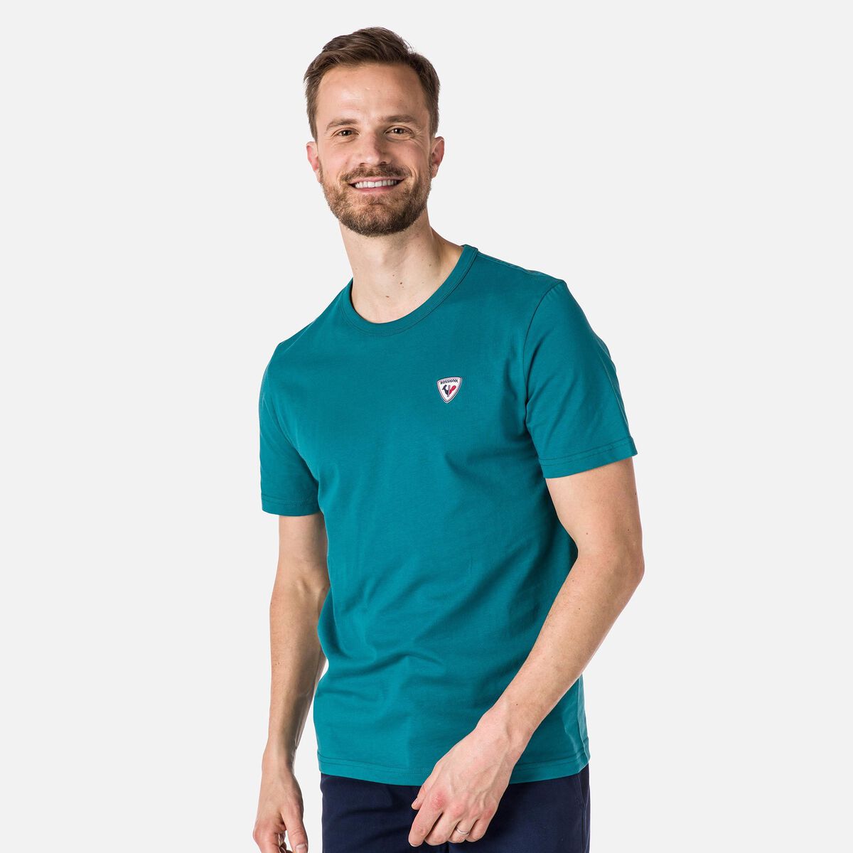Rossignol Einfarbiges Logo Herren-T-Shirt Blue