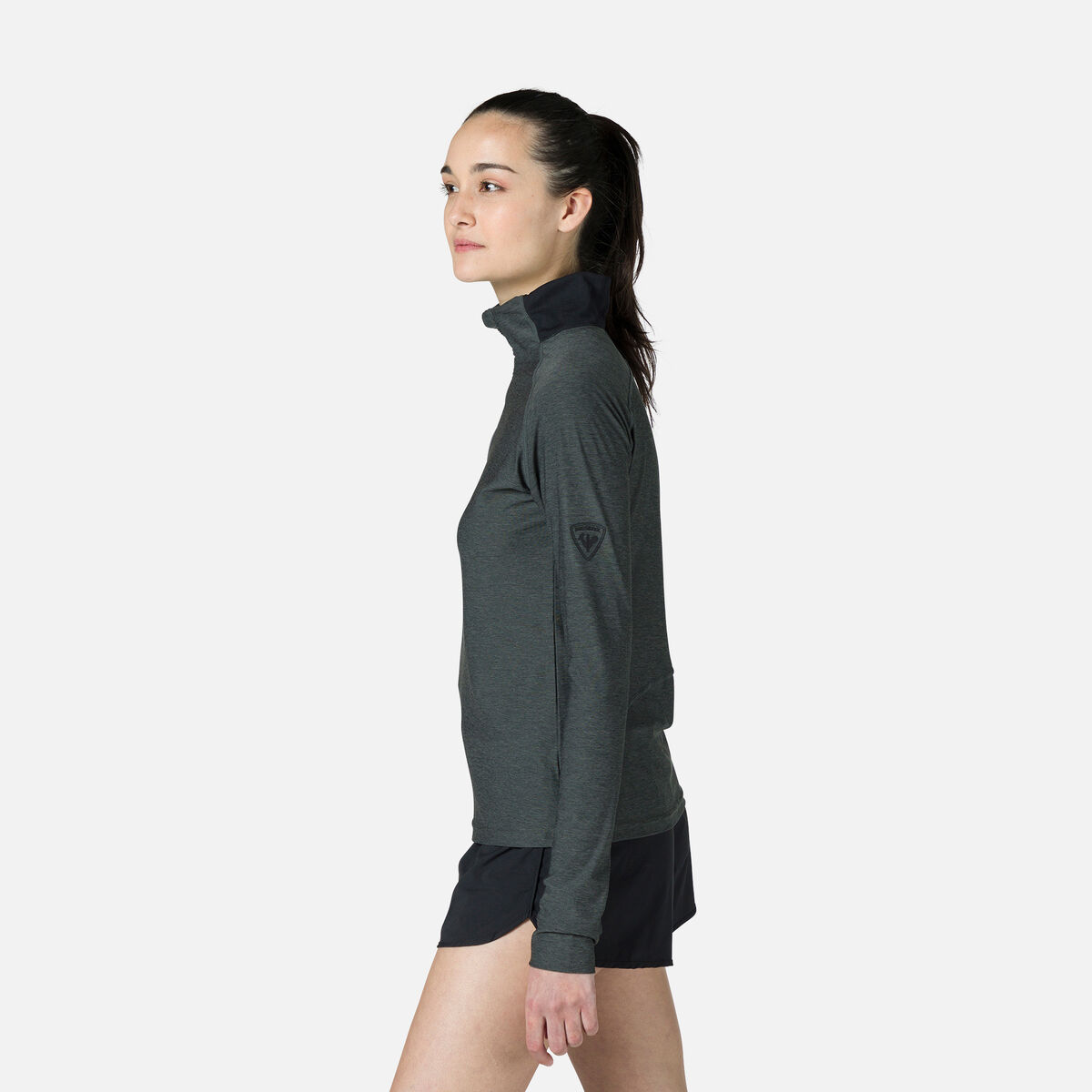 Rossignol Women's Melange Half-Zip Hiking Pullover Grey