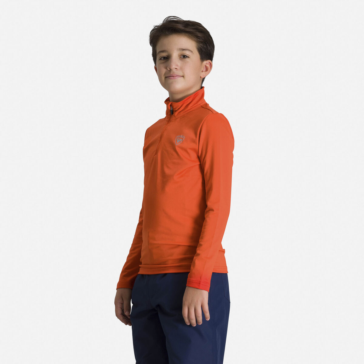 Rossignol Boys' Half-Zip Stretch Fleece Top orange