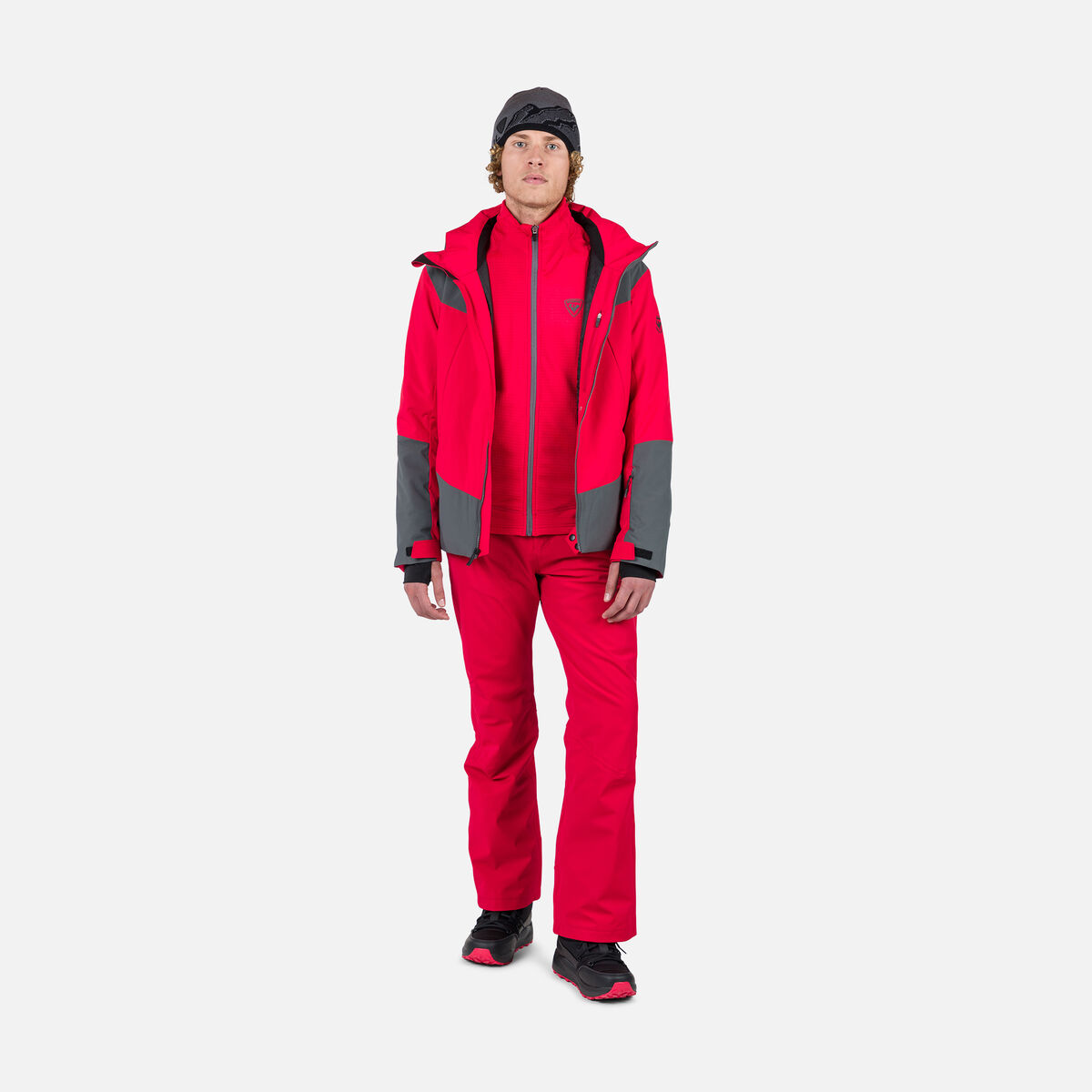 Rossignol Chaqueta polar hombre con cremallera integral Blackside Red