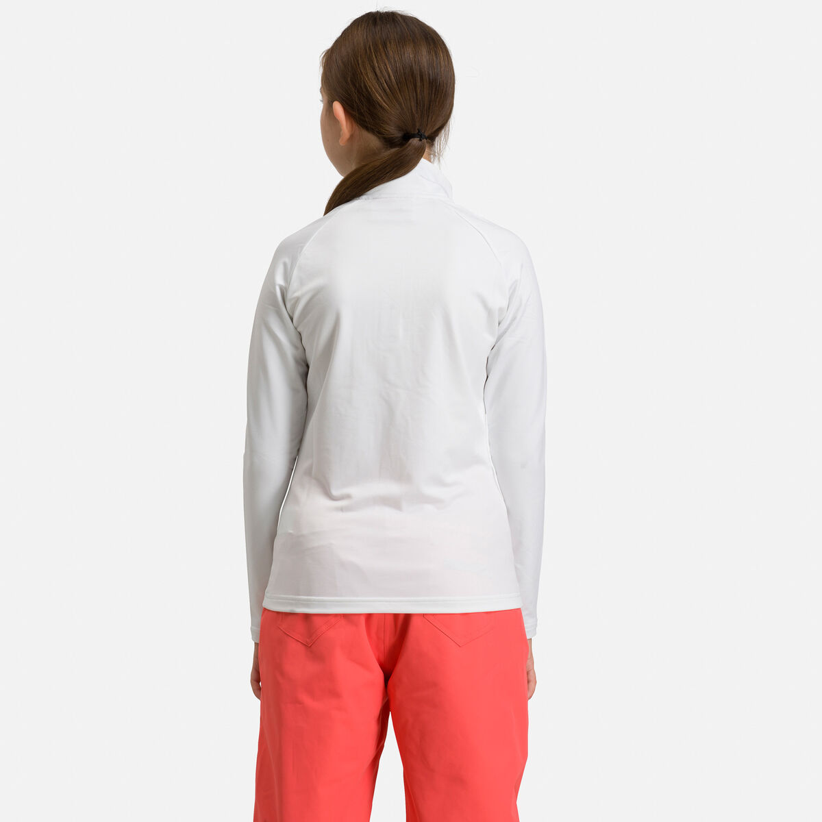 Rossignol Girls' Half-Zip Stretch Fleece Midlayer White