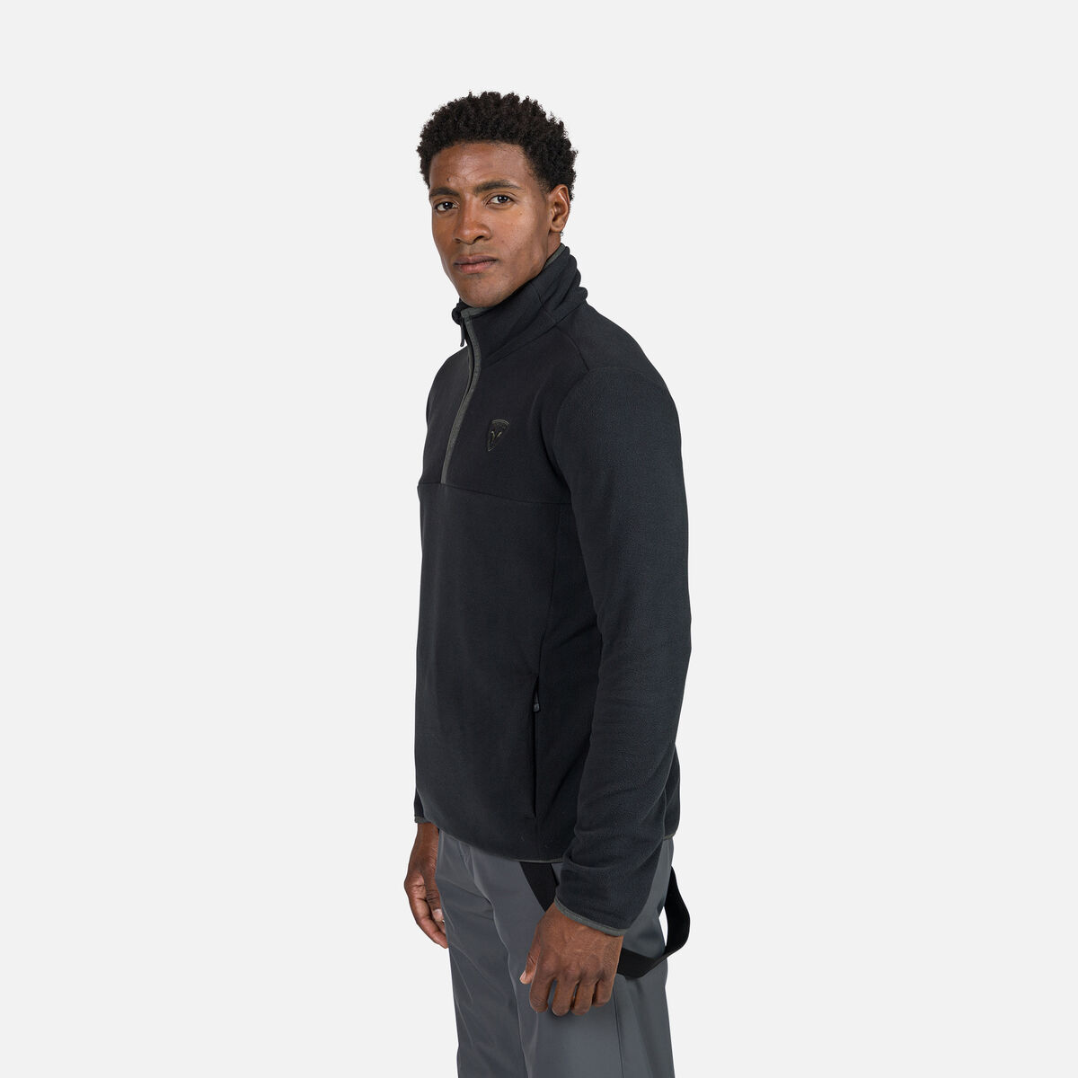 Rossignol Men's Strawpile Half-Zip Fleece Top Black