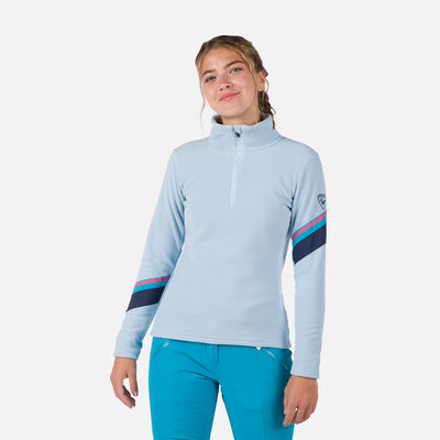 Rossignol Haut en polaire à demi-zip femme Strawpile blue