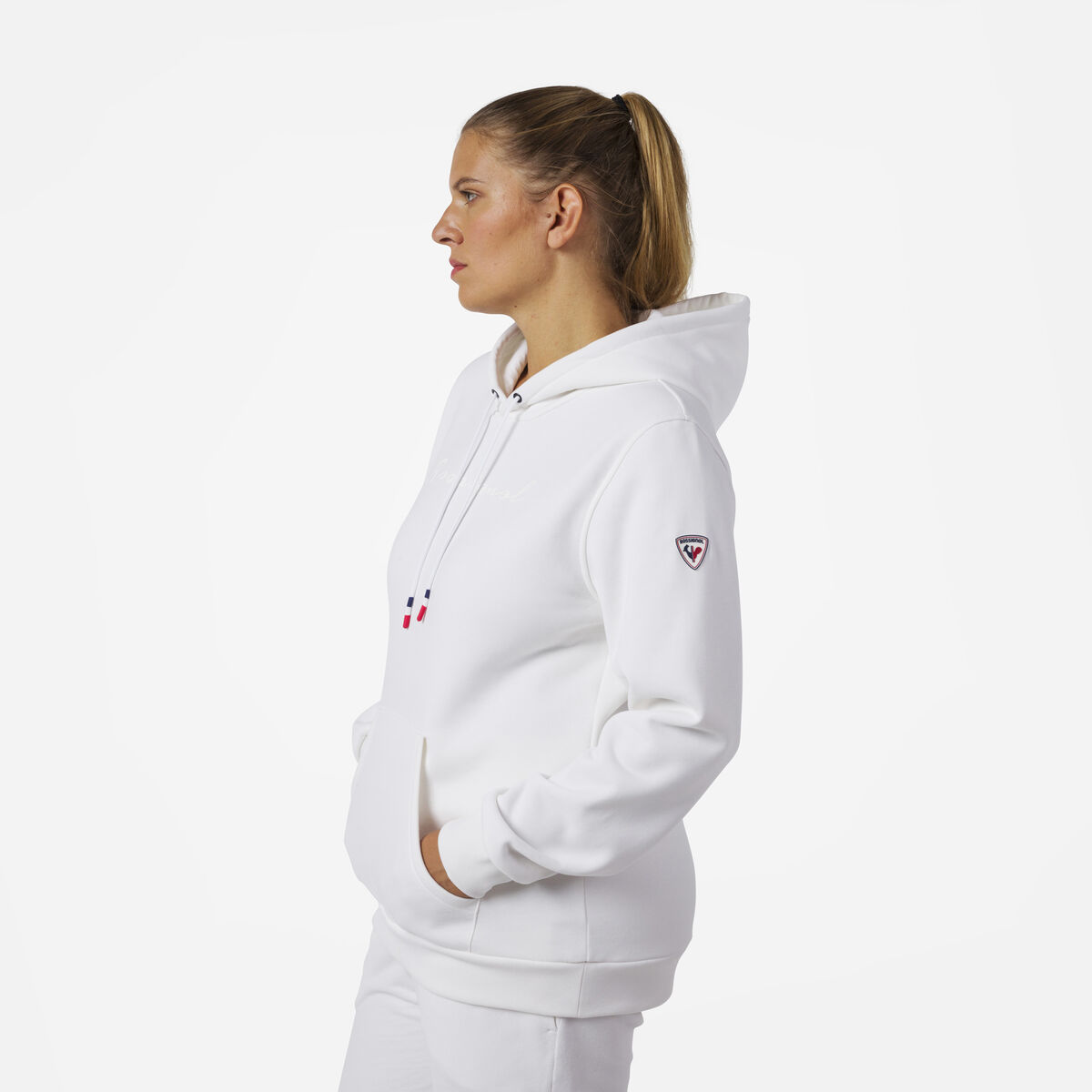 Rossignol Women's hooded logo cotton sweatshirt White