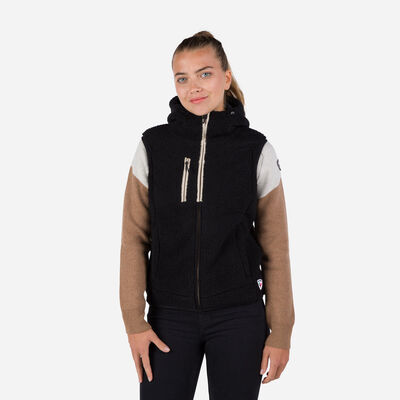 Rossignol Gilet in pile curly donna black