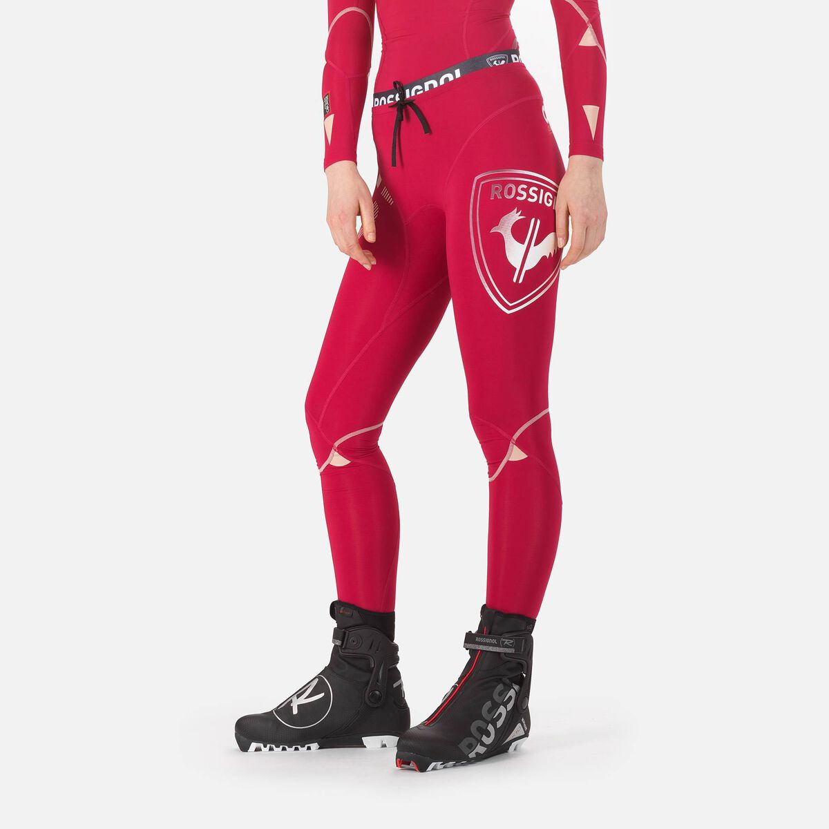 SPORTFUL-SQUADRA TIGHT RED WINE/RED RUMBA - Cross-country ski leggings