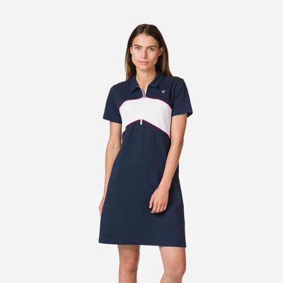 Rossignol Robe polo femme en coupe ample blue