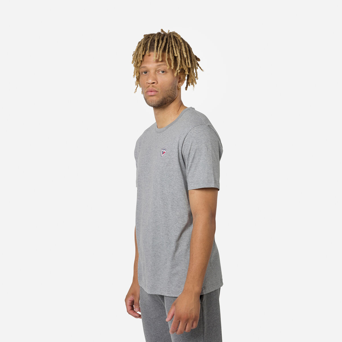 Rossignol Camiseta lisa logo para hombre Grey