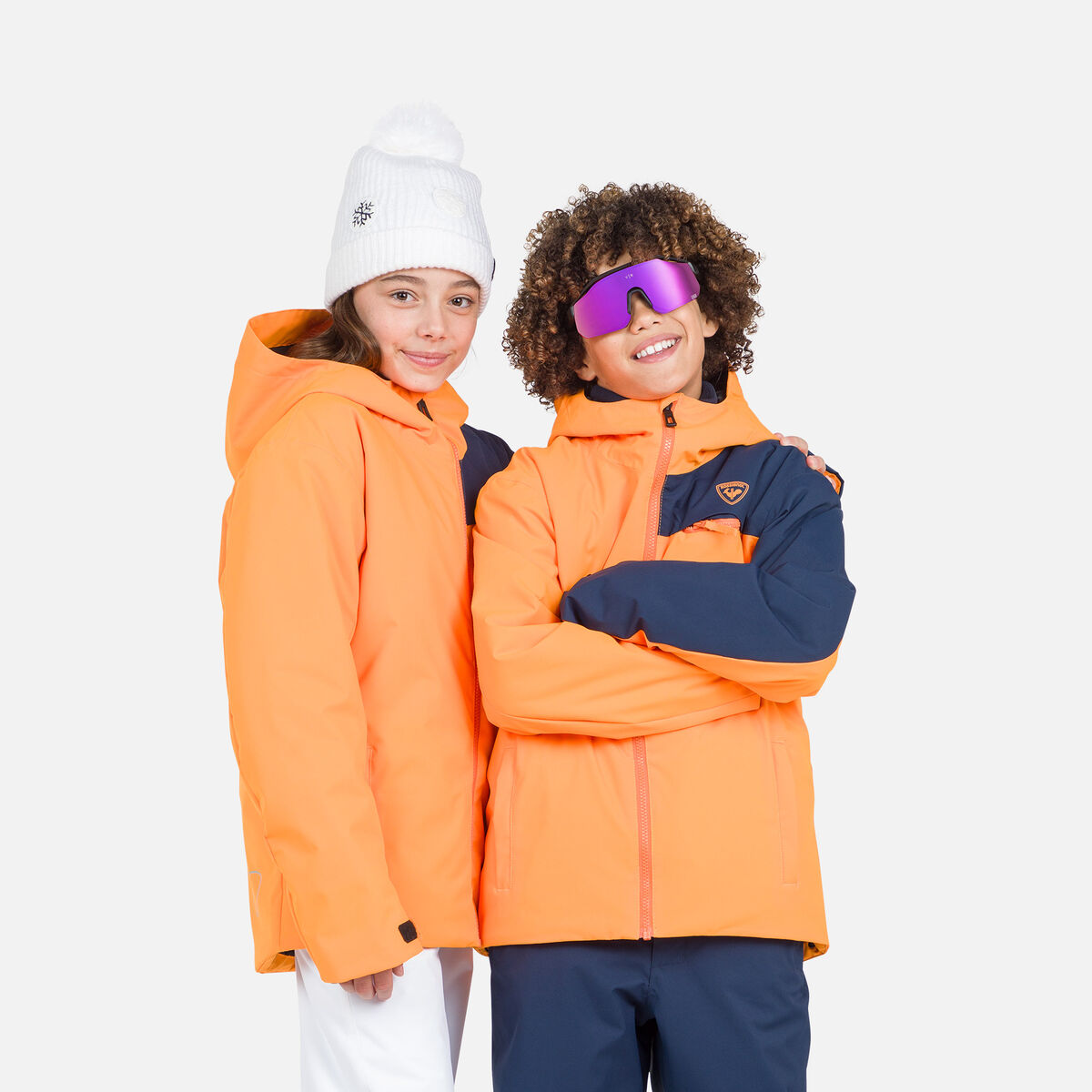 Rossignol Juniors' Bicolor Ski Jacket Orange