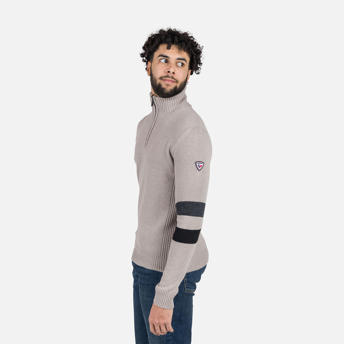 Rossignol Maglione con mezza zip uomo Signature Grey