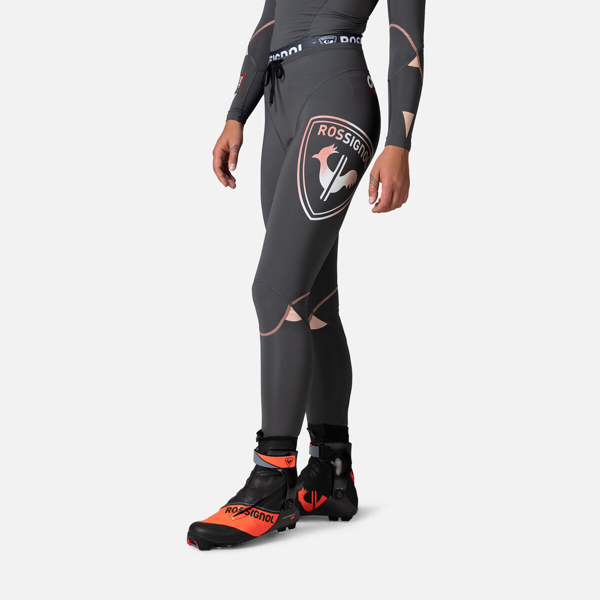 Rossignol Infini Compression Race Tights Onyx Grey Base layer  bottoms/thermal leggings : Snowleader