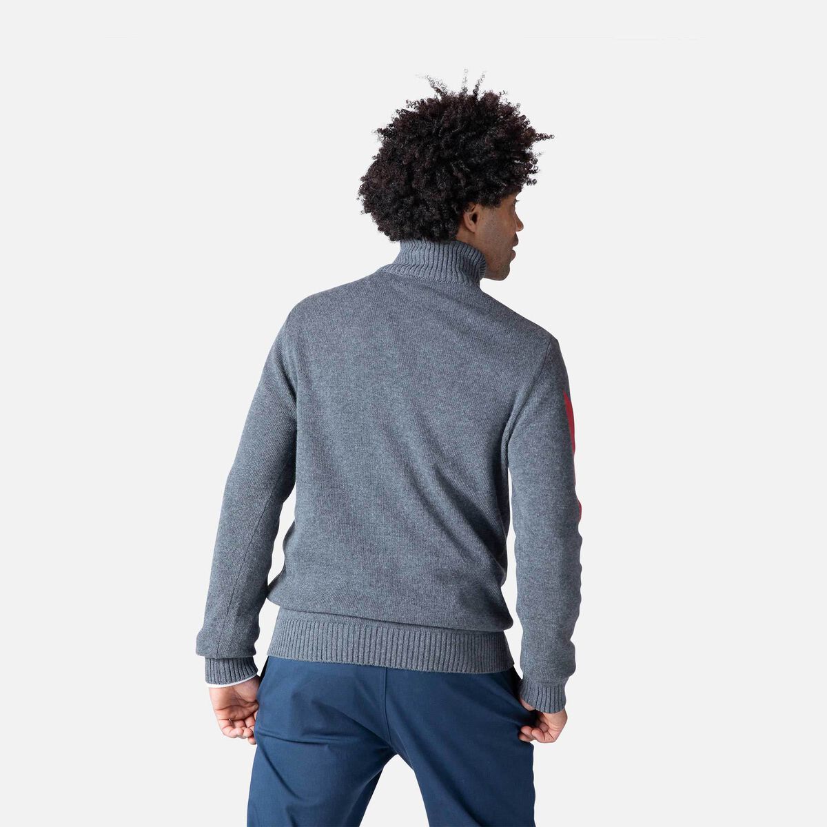 Rossignol Men's Signature Sleeve Knit Sweater Grey