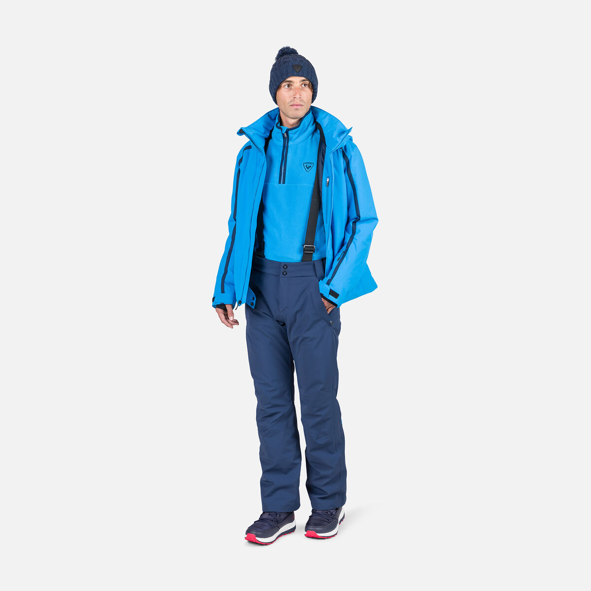 Rossignol Haut en polaire à demi-zip homme Strawpile Blue