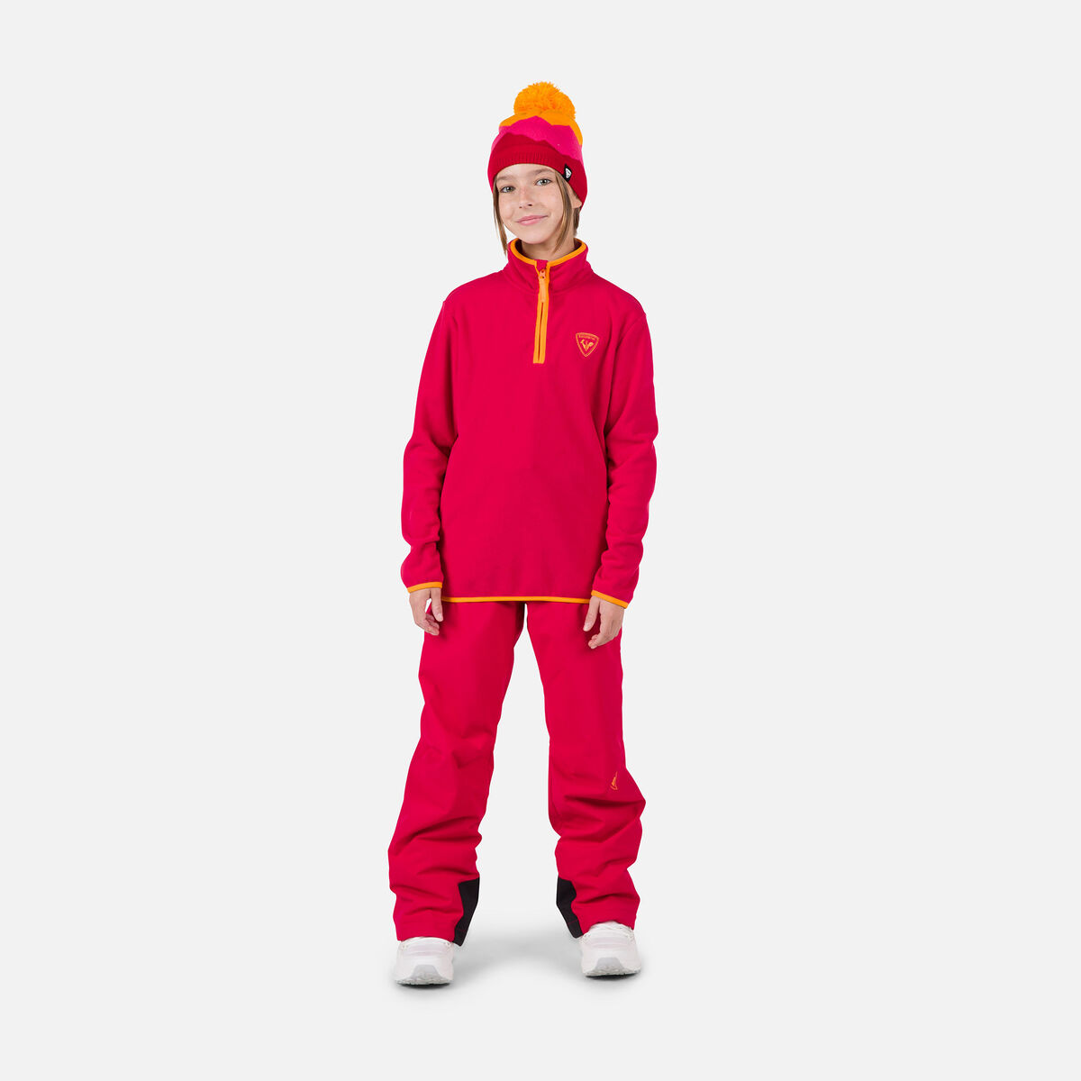 Rossignol Pile bambino con mezza zip Strawpile Red