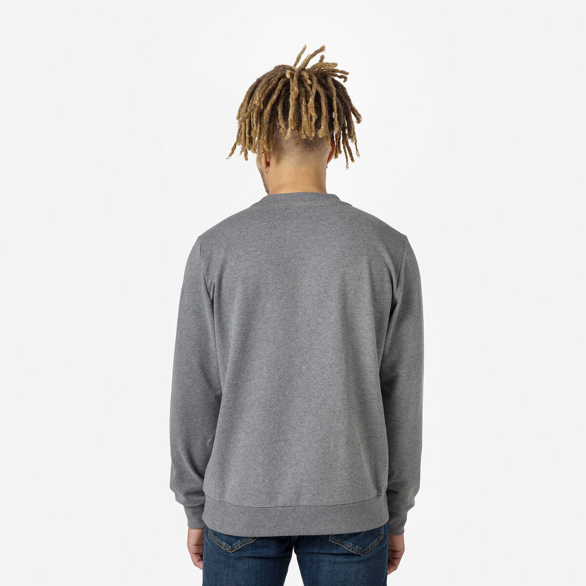 Rossignol Herrensweatshirt aus Baumwolle mit Logo und Rundhalsausschnitt Grey
