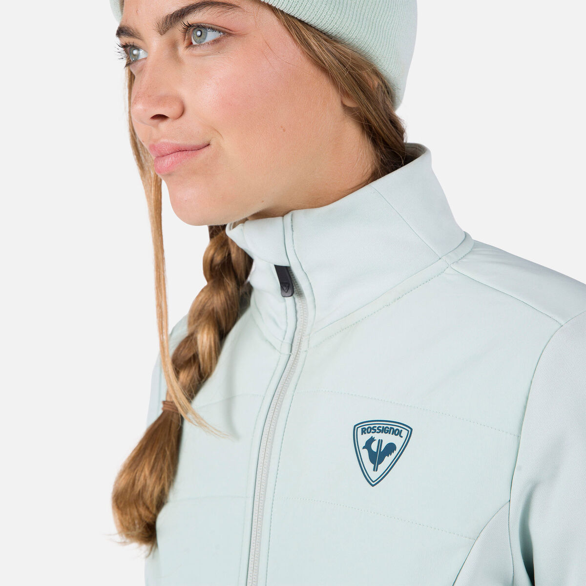 Rossignol Chaqueta híbrida mujer con cremallera integral Classique blue