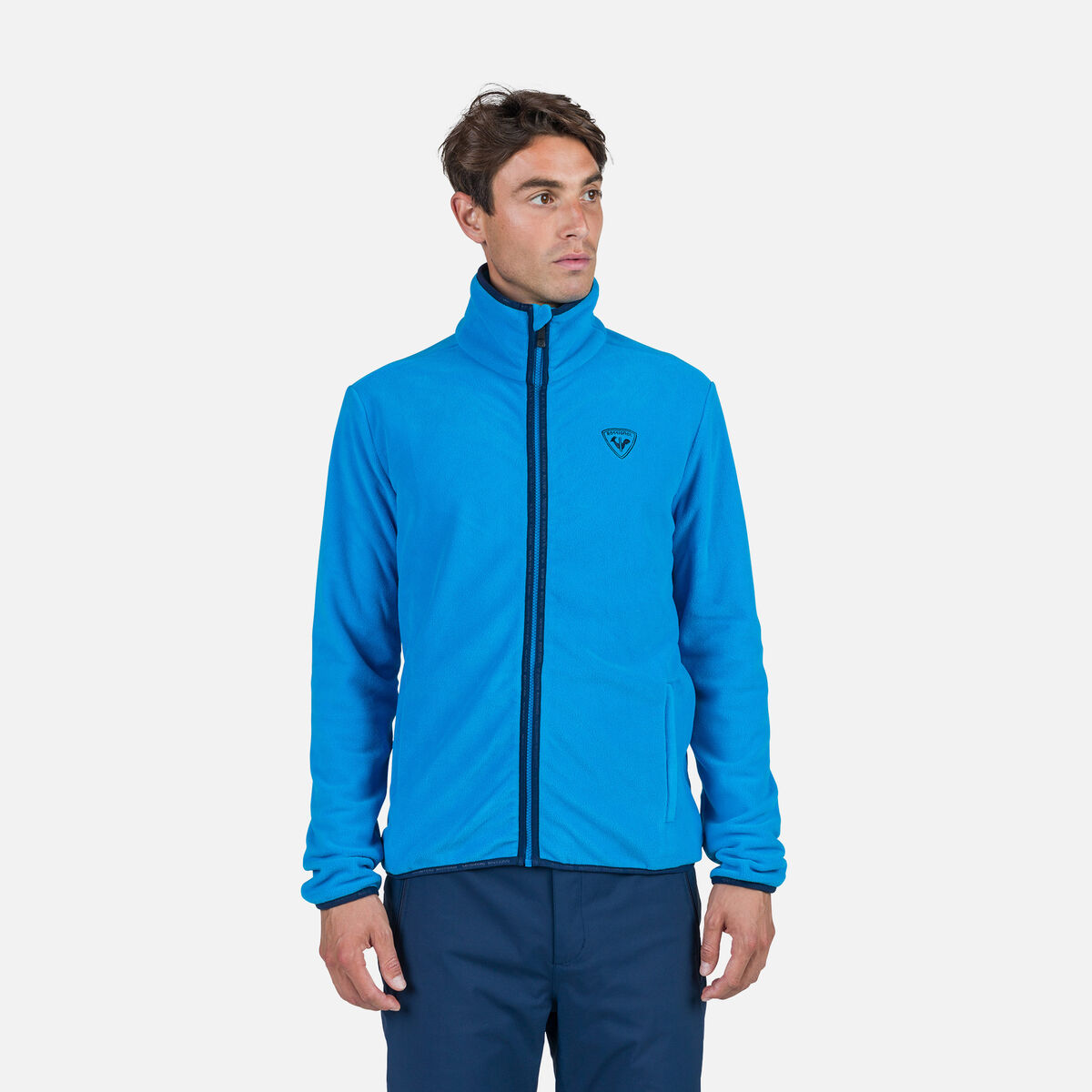 Rossignol Herrenfleecejacke mit durchgehendem Reißverschluss Strawpile Blue