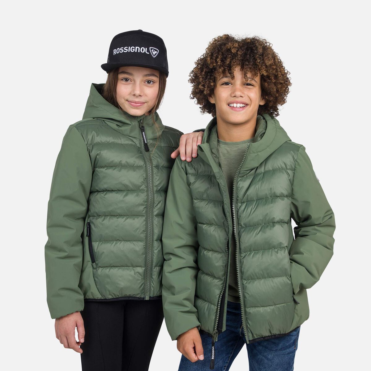Rossignol Juniors' Ibrid Quilted Ski Jacket Green