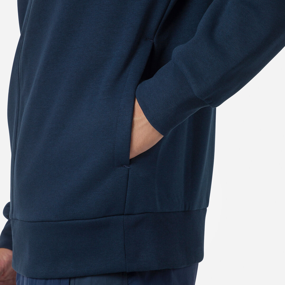 Rossignol Felpa con zip integrale in cotone uomo logo blue