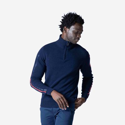 Rossignol Pull en maille à manches Signature homme blue