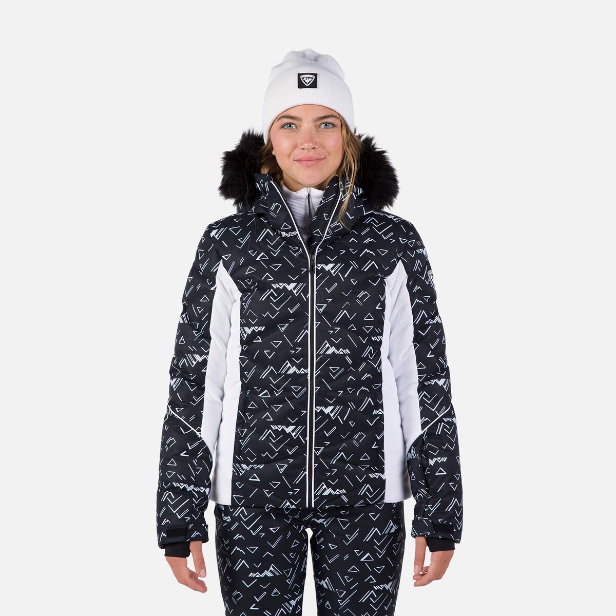 Rossignol Doudoune de ski à imprimé femme Staci Black