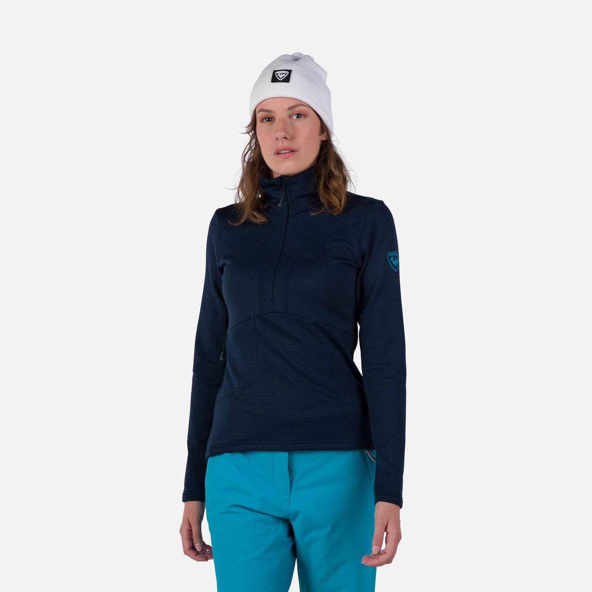 Rossignol Women's Blackside Half-Zip Fleece Top Blue