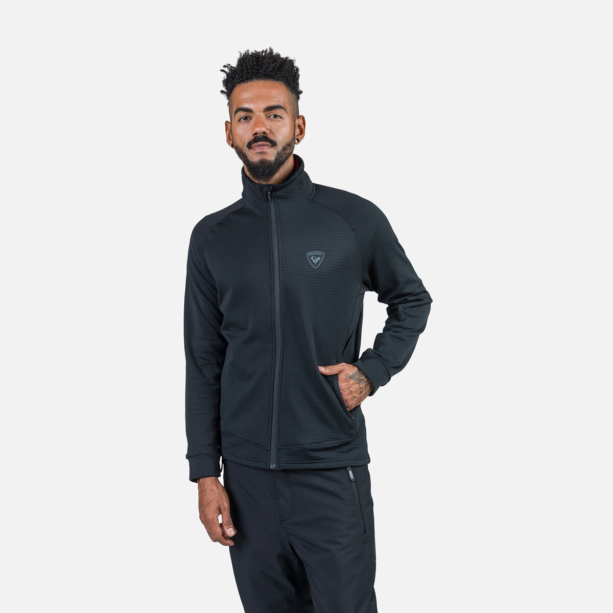 Rossignol Men's Blackside Full-Zip Fleece Jacket Black