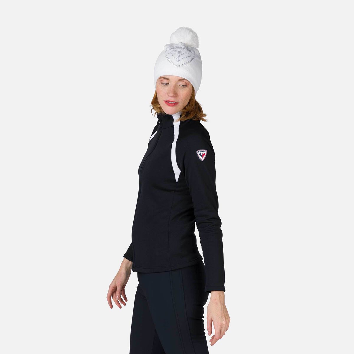 Rossignol Aerial Damenfleecepullover mit durchgehendem Reißverschluss Black