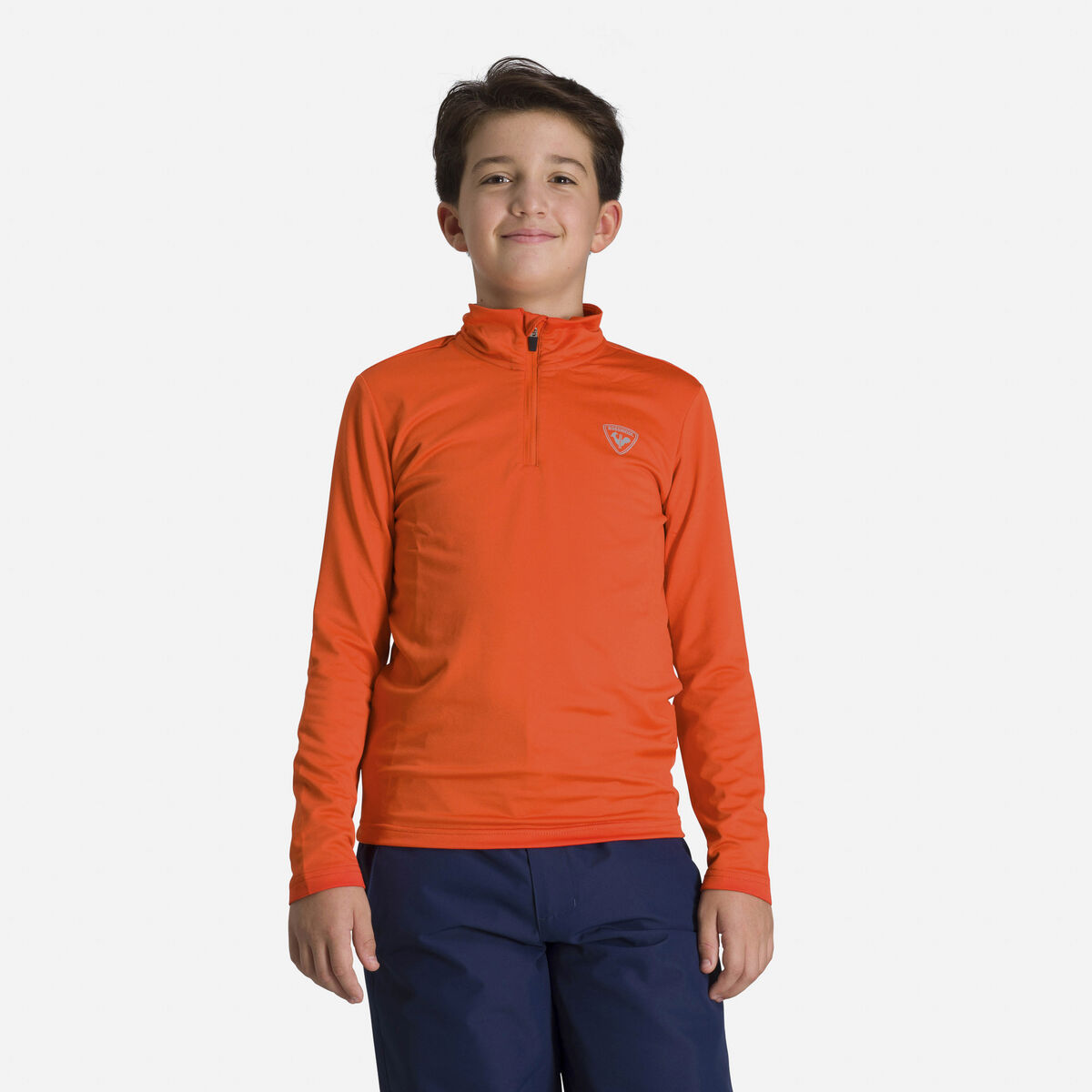 Rossignol Pile elasticizzato con mezza zip bambino Orange