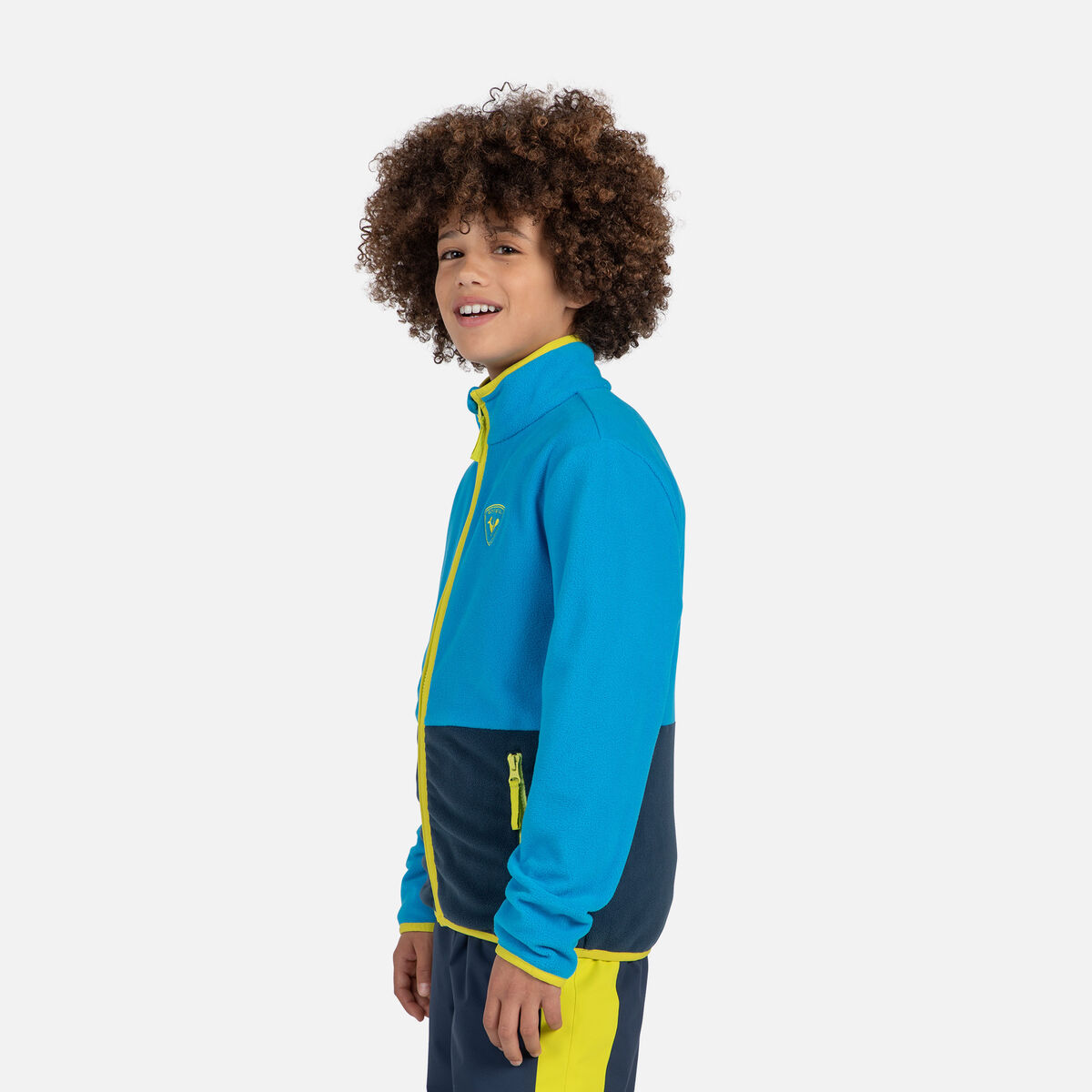 Rossignol Junior-Fleecejacke mit durchgehendem Reißverschluss Strawpile Blue