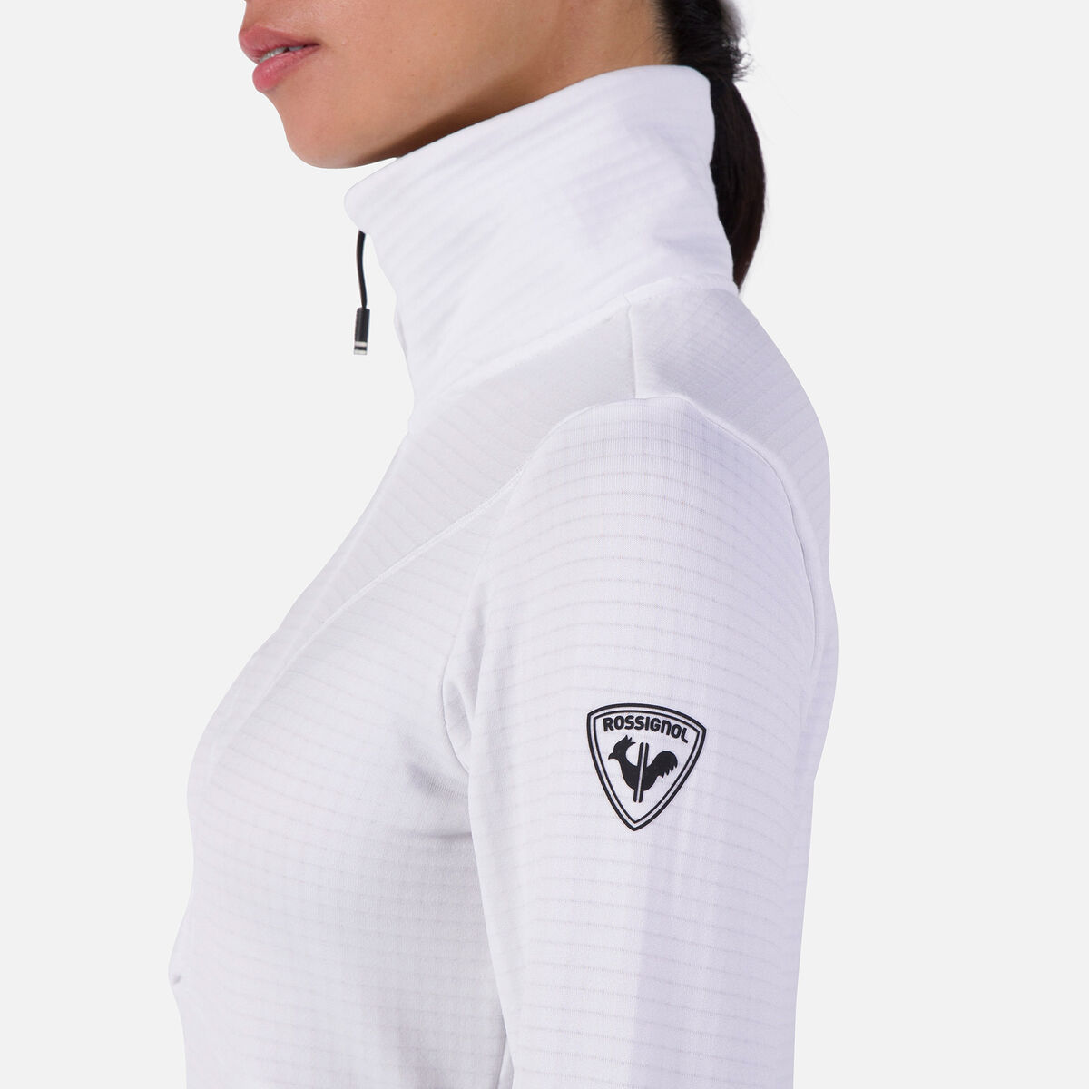 Rossignol Forro polar mujer con media cremallera Blackside white